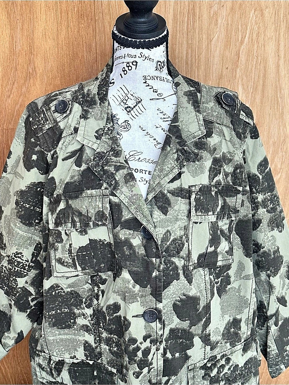 Eddie Bauer Camo Utility Jacket Green & Black Size 2X